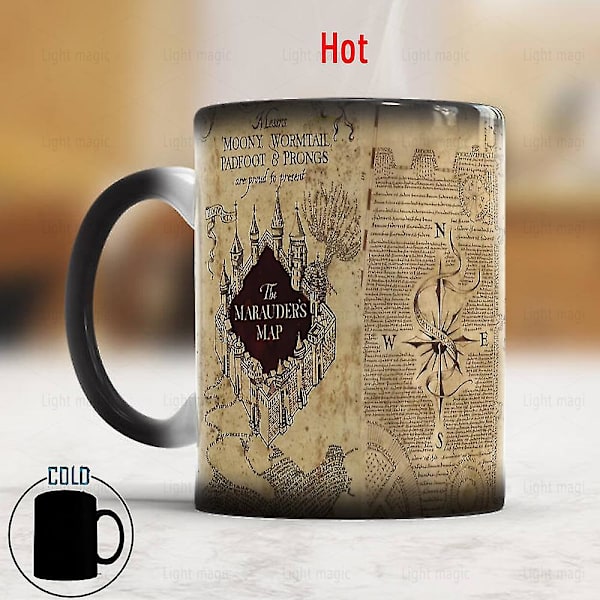 Light Magic Marauders Kart 11oz Fargeskiftende Krus Sensitiv Keramisk Kaffe Te Krus Kopp Beste Gave Til Venner