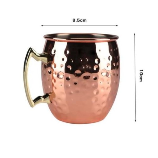 2 pak Moscow Mule Cocktailglas i rustfrit stål, bronze