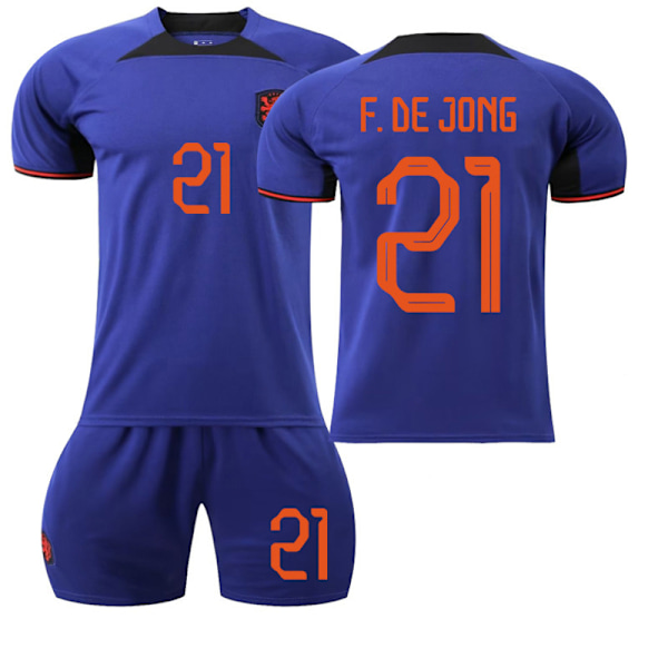 22 Alankomaat paita Vieras nro 21 De Jong paita 24(140-145cm)