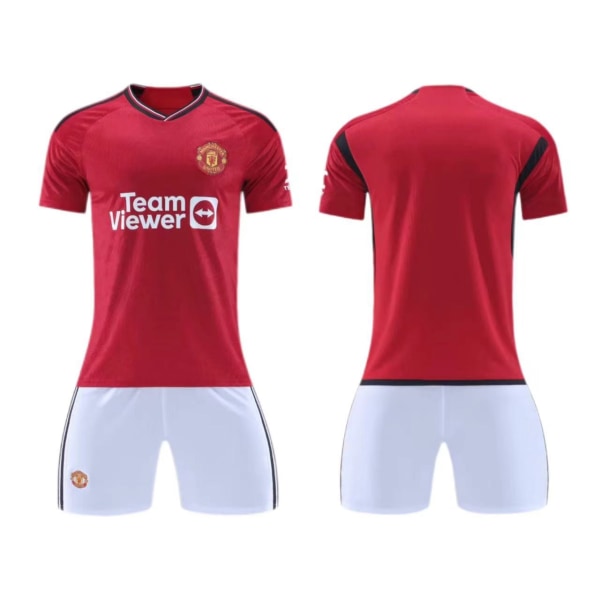Manchester United hjemmebanetrøje nr. 10 Rashford børne- og voksenfodboldsæt No. 17 socks + protective gear 22