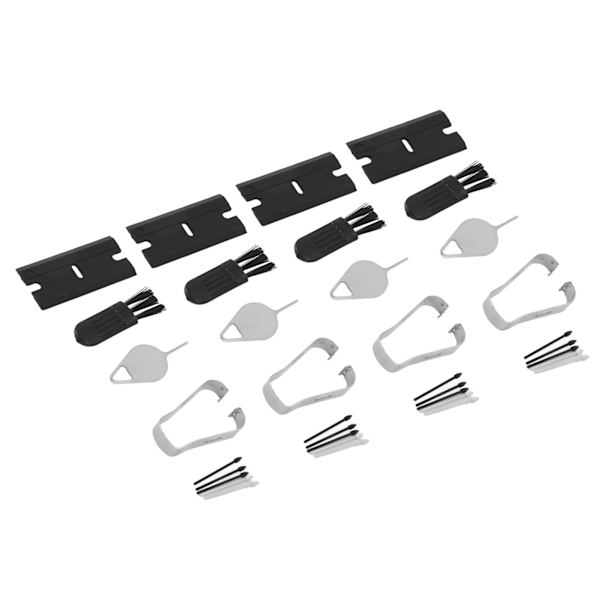 4 Sett Stylusspisser for Galaxy Tab S9 S9+Plus S9 Ultra S9 FE Glatte Stylus-Erstatningsspisser Svart Grå