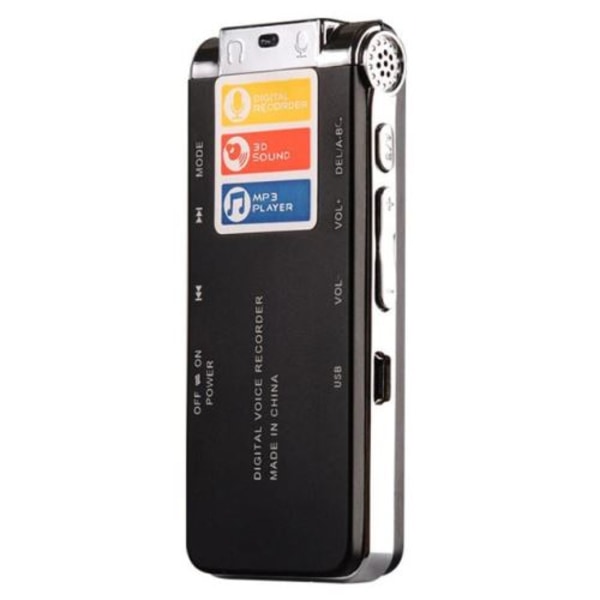Genopladelig 8 GB Digital Audio Stemmeoptager Diktafon