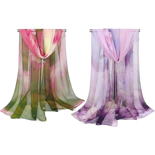 Stycken Sjalar för Kvinnor Lätta Scarves Mode Blommönstrad Sjal Semestergåvor Scarf