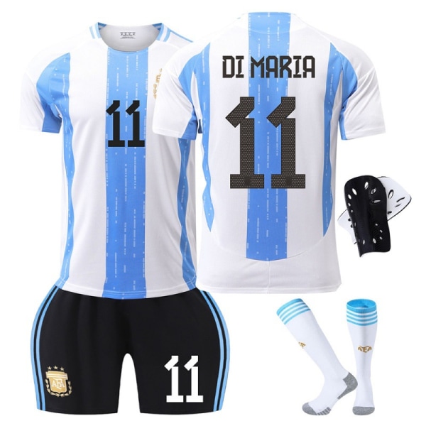 Ny 24-25 Argentina fotbollströja nr 10 stjärna hem 11 Di Maria 21 Dybala tröja Home number 11 socks 18