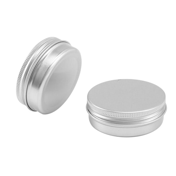 12 x 50 ml aluminiumsmakeupbeholdere 50 ml kapasitet Tomme små kosmetikk/stearinlys/krukker