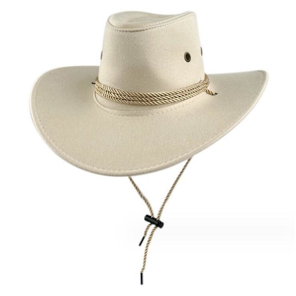 Vintage Cowboy Hat for Men and Women Beige