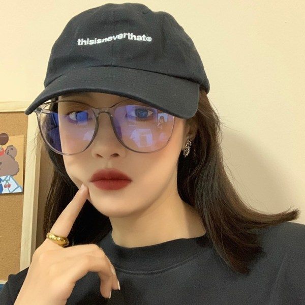 Färgförändrande blå ljusglasögon PC Retro Glasögon Mode Full Rim Glasögon För Kvinnor Män Anti Glare För Daglig Användning Transparent Front Permeable Powder Frame