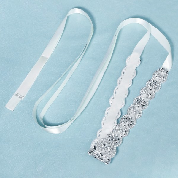 Midjebälte för bröllopsklänning, handgjord elegant lyxig strass bröllopsklänningsbälte dekoration, brudbälte