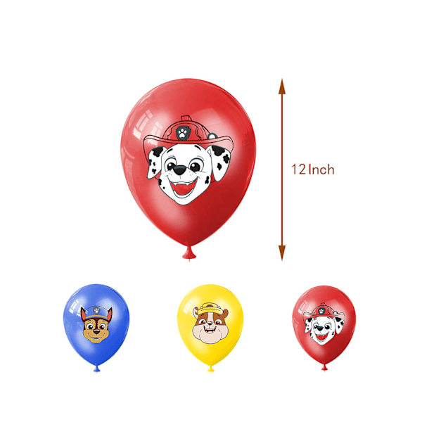 Paw Patrol Tema Fødselsdagsfest Woofers Stand Up Banner Kageindsats Ballon Spiral Hængende Dekoration Set B