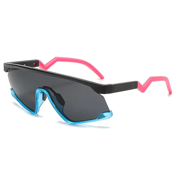 Motebevisst nytt design, trendy rammeløse solbriller med ett stykke linse, personlighetssport for menn og kvinner, utendørs syklingssolbriller 2024 C7 Fashion sunglasses