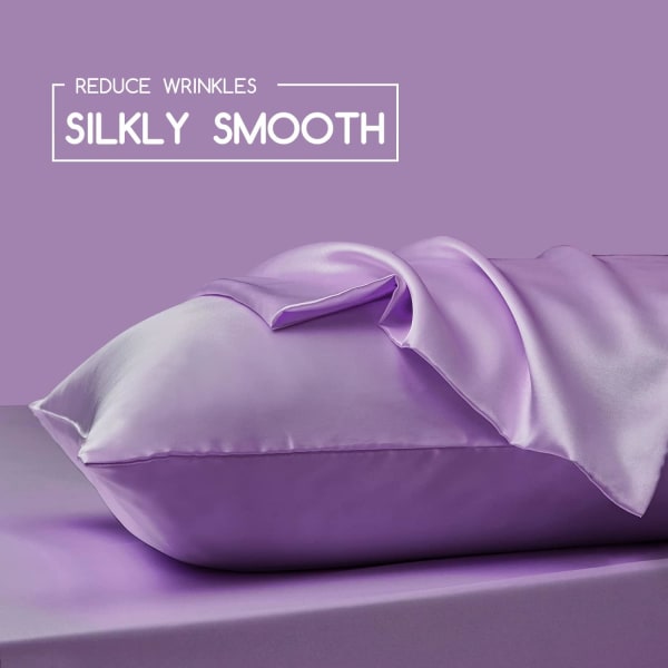 Silk Satin Pillowcase 2-pack (ilman täytettä) Lavender Lavender 50X66cm