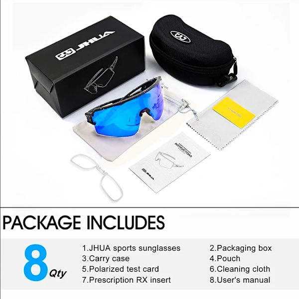 JH132  tukku kalastus baseball urheiluturvallisuus aurinkolasit occhiali da sole ulkoilma polarisoidut urheiluaurinkolasit miehille 2024 Black-Grey Revo Red UV400 / UNISEX/ Polarized/sets