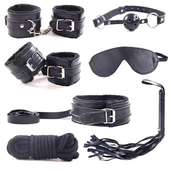 Produkter for voksne kvinner sex plysj 5 meter bomullstau sett med syv deler band bondage sm tuning sexprodukter