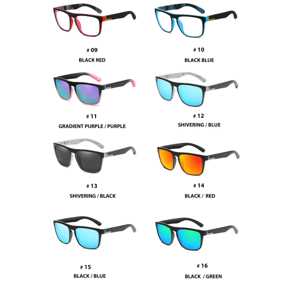 Høy kvalitet luksuriøse solbriller med tilpasset logo, firkantet design, sportslige designerpolariserte solbriller for menn 2024 C17 mens sunglasses