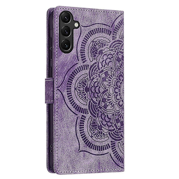 Himmeä nahkakotelo Mandala Emed Retro -puhelimelle, violetti (FQ) Purple For Samsung Galaxy S23 FE 5G