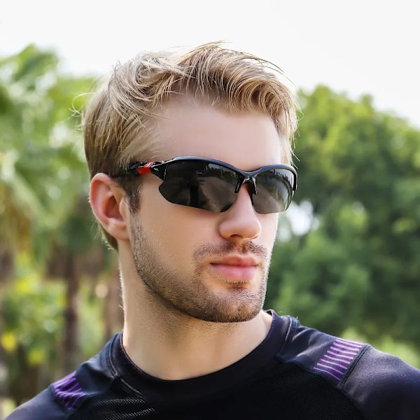 Engros tilpasset logo billige fotokromiske linser polariserede cykelsolbriller mænd løbesolbriller sportsolbriller C10Black Green/Green Sport sunglasses