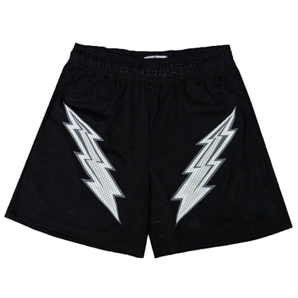 Herrshorts i mesh, andningsbara mesh-shorts, träningsbyxor för gym, träningsshorts, casual mode shorts med ficka
