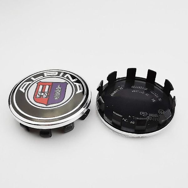 4 st 56 mm svart röd automatisk hjulkapsel logotyp navkapsel emblem tillbehör för Mini Cooper S Works Jcw bilstyling, svart