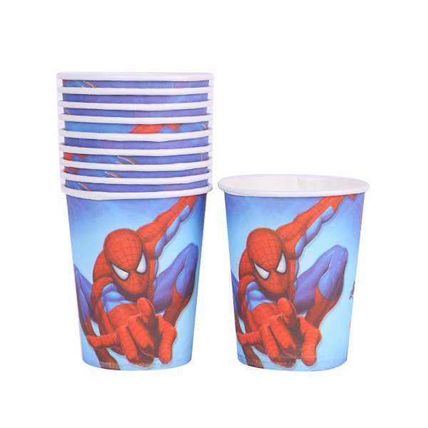 Spider-Man tema bursdagsfest dekorasjonstilbehør gutter gave Spider-Man papirkopper 10 stk Spider-Man Paper Cups 10pcs