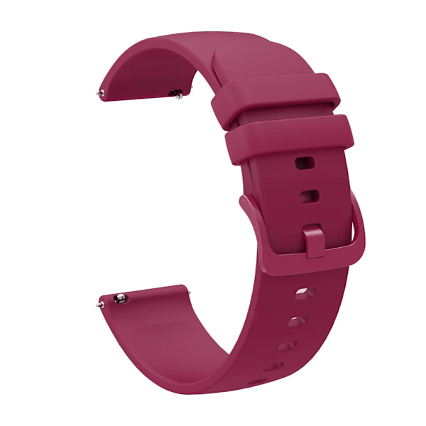 Nya 18 mm 20 mm 22 mm remmar för Garmin Venu 2S Armband Vivoactive 3 4S 4 Forerunner 245 645 Galaxy Watch 4 Classic 42 46 mm Silikon Fuchsia Silicone Fuchsia 18mm