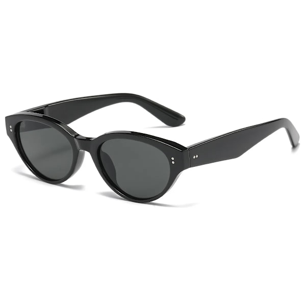 2024 Uudet pienet kehykset Cat Eye -aurinkolasit naisille Muotia UV-suoja Riisinauha Aurinkolasit C1-Black Cateye Sunglasses