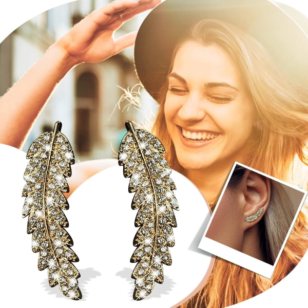Leaf Diamond Stud örhängen Mode kreativa kvinnliga örhängen Jewe 0533 |  Fyndiq