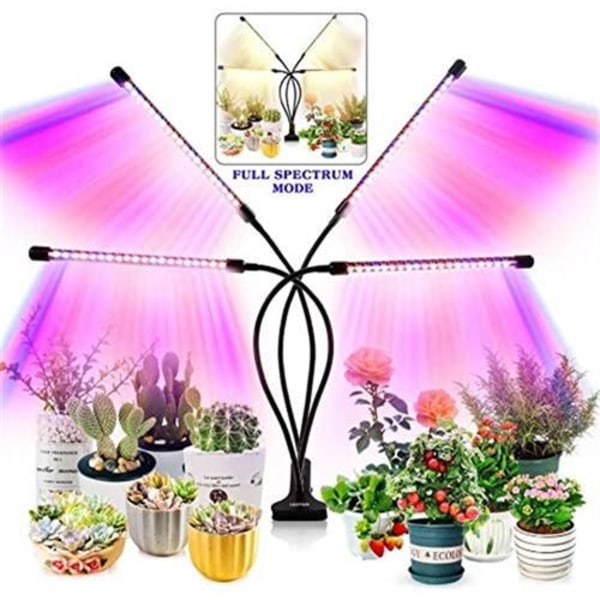 Plantevekstlampe, Garpsen 80 LED Hagebrukslampe, 4 Hoder