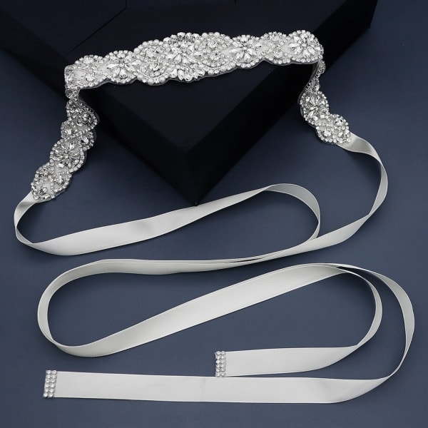 Midjebälte för bröllopsklänning, handgjord elegant lyxig strass bröllopsklänningsbälte dekoration, brudbälte