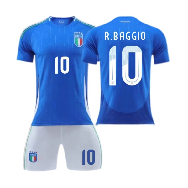 Italiens EM-tröja för hemmamatcher, nr 14 Chiesa, nr 18 Barella, barn- och vuxenset, fotboll 10 No socks 16