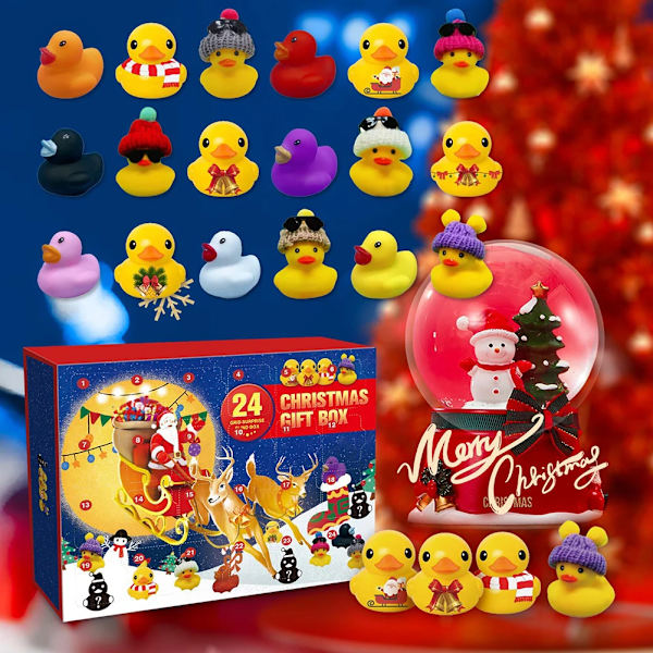 24 Dagers Nedtelling Juleriv Adventkalendersett Søt Julenisse Gummibadand Kalender Juledekorasjon for Hjem Barn style 3