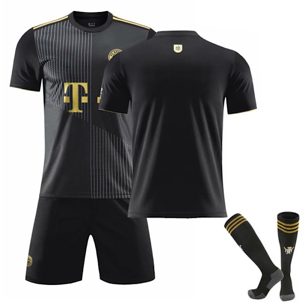 21-22 Bayern vieras musta nro 25 Muller paita nro 9 Lewandowski jalkapalloasu nro 10 Sane kultakirjaimet Bayern away no number + socks 22#