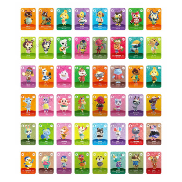 Animal Crossing Amiibo Serie 5 Kort 24PCS 30*22MM 48PCS 48PCS 86*54MM