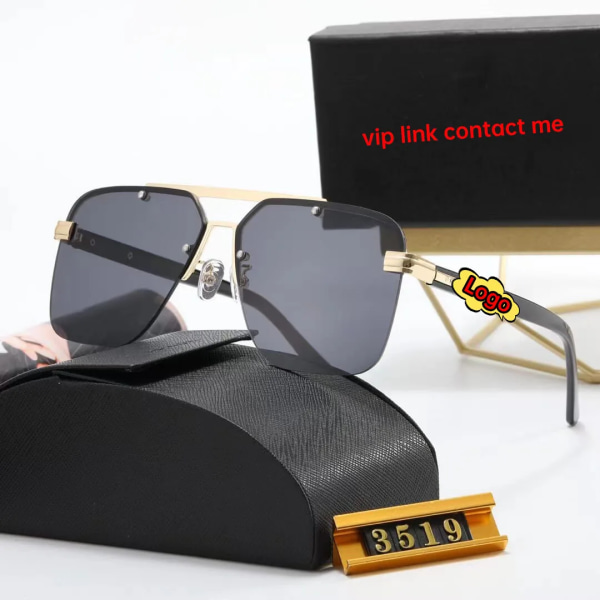 Kontakt mig PRA Solbriller Fuld Detaljer Mænd Dobbelt Bro Metal Berømt Mærke Designer Solbriller 2024 Til Kvinder C3 Brand Shades: Contact