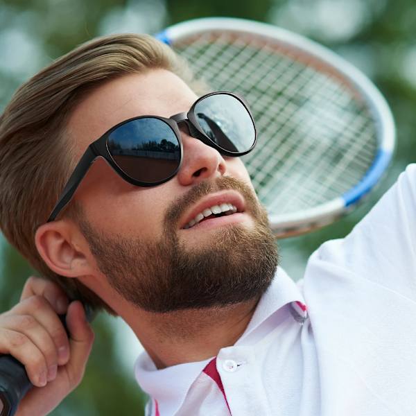 Luksus tummanharmaat aurinkolasit, muodikkaat UV400-suojatut polarisoidut aurinkolasit miehille C3 Two-Piece Lens Sunglasses