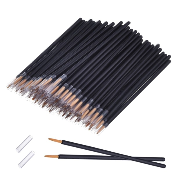 100 Pack Disposable Eyeliner Brush Applicator Cosmetic Eye Sticks Makeup Tool