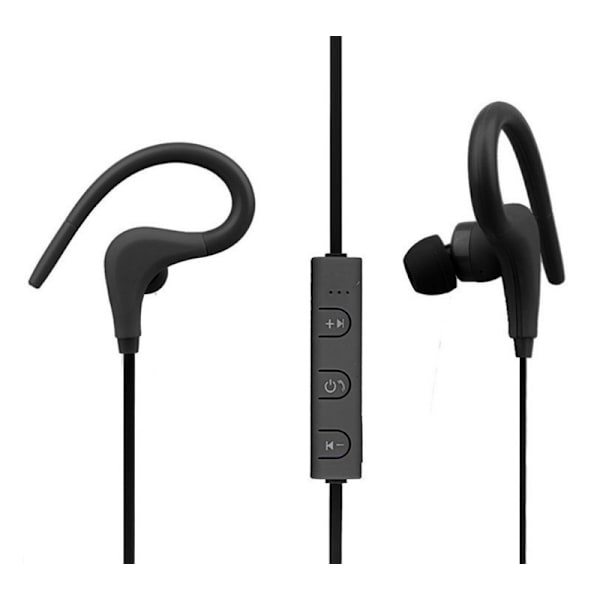Bluetooth-kuulokkeet mikrofonilla - Langattomat - Monikieliset urheilukuulokkeet Bluetooth Musta black