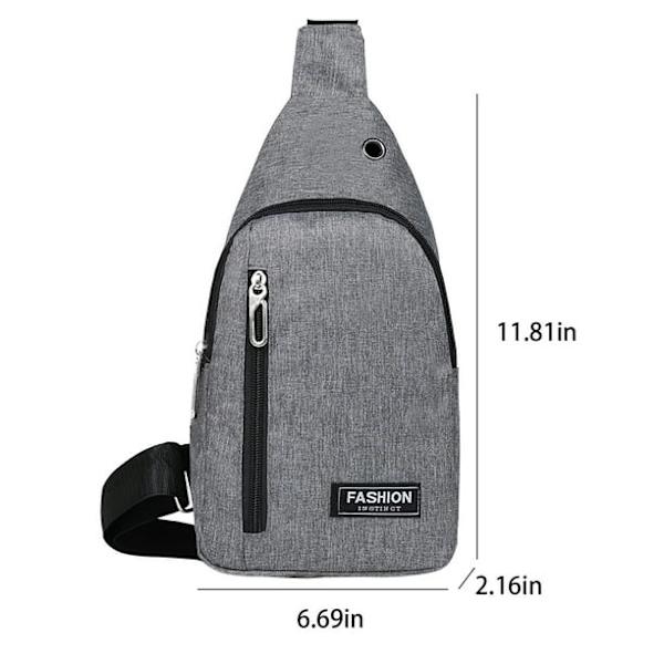 Lille Sling Bag Crossbody Bryst Skulder Vand Sling Håndtaske Rem Rejsetaske Til Mænd Kvinder Drenge Med Hovedtelefon Hul