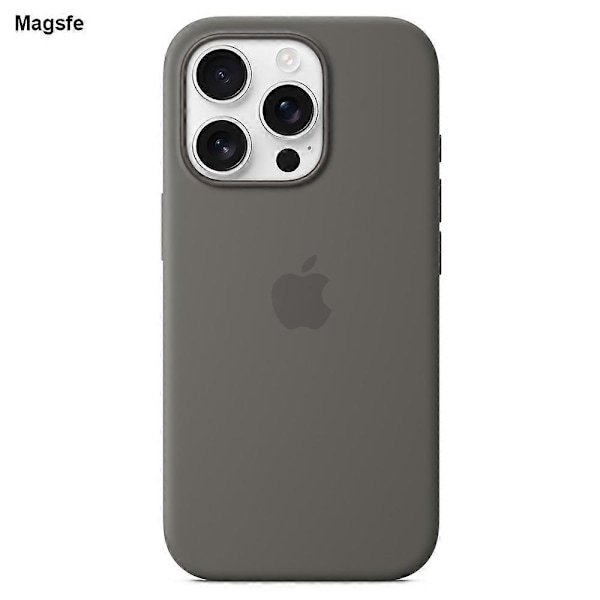 Silikone mobilcover med magnet til iPhone 16 Pro, kompatibel med MagSafe - Mørkebrun - WELLNGS Cocoa