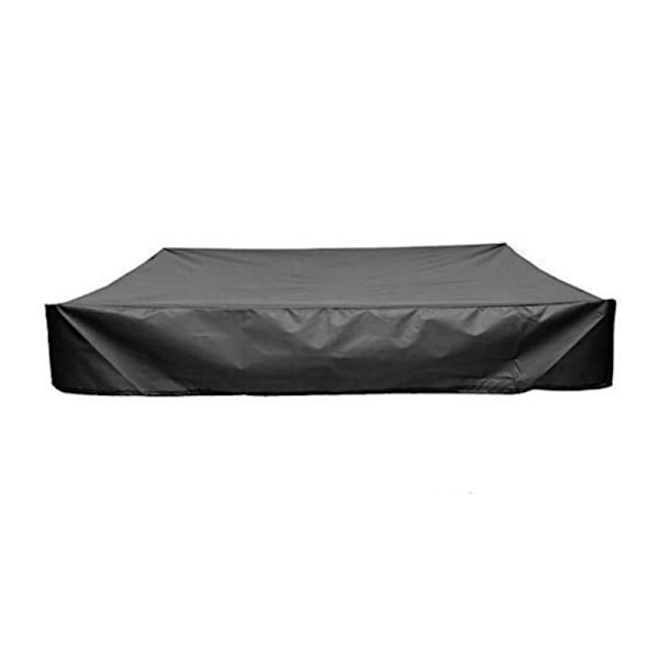 Støvsikker beskyttelse Sandkasse Cover Vandtæt Sandkasse Pool Cover sort black 120x120x20cm