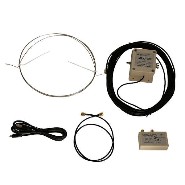 MLA-30+ Plus 0,5-30MHz Mellomkortbølgeantenne Utendørs Tak - Aktiv Mottakssløyfeantenne 500kHz-30MHz Kit - Lav Støy