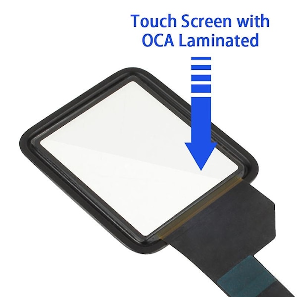 För Apple Watch Series 6 44mm Touch Digitizer Skärm Glas+OCA Lim Ersättning