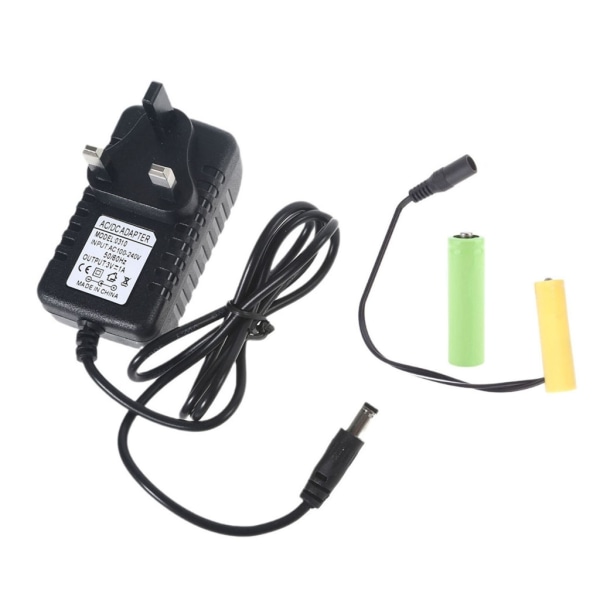 AA-batteri eliminatorer, 3V ersätter 2 AA-batterier till strömadapter för leksak LED-fläkt fjärrkontroll 0.08 UK