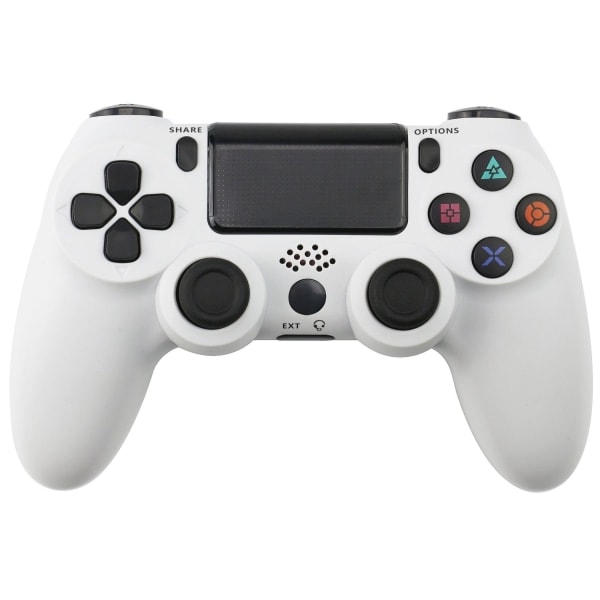 2 stk PS4-kontroller DoubleShock trådløs for Play-station 4 hvit 2 stk V 2 Pcs White