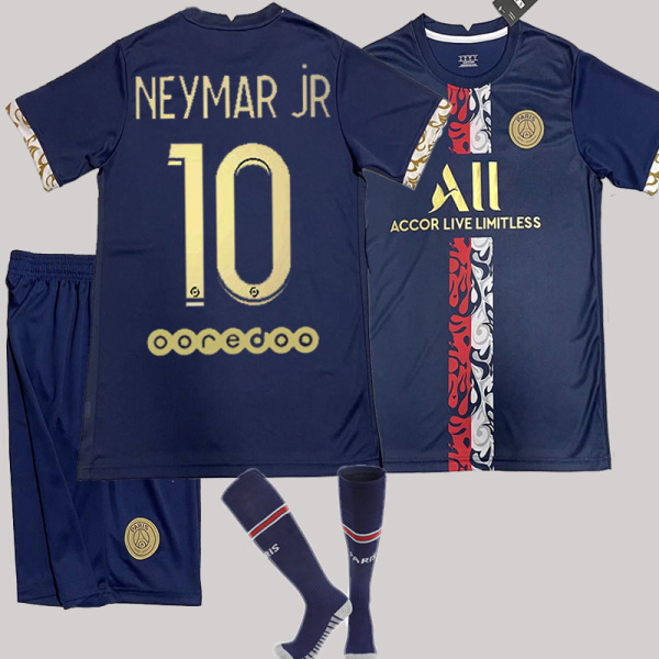 22-23 Pariisin erikoispainos jalkapalloharjoituspuku 30 Messi No. 7 Mbappe No. 10 Neymar jalkapalloasusetti Paris special edition 2XL#