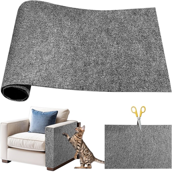 Klösmatta för katter 40x100cm, Självhäftande DIY-klättring, Möbelskydd, Anti-klösmatta