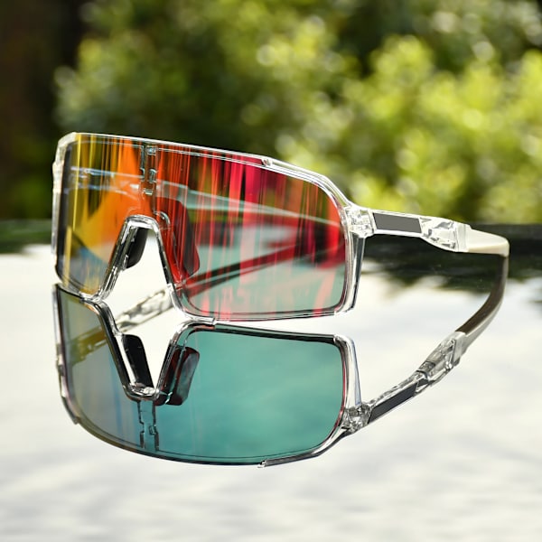 Anti-vind UV400 Cat 3 Sølv Spejl Linse Herre Cykel Golf Strand Sport Solbriller Fra Guangzhou Fabrik 2024 Silver Mirror sport
