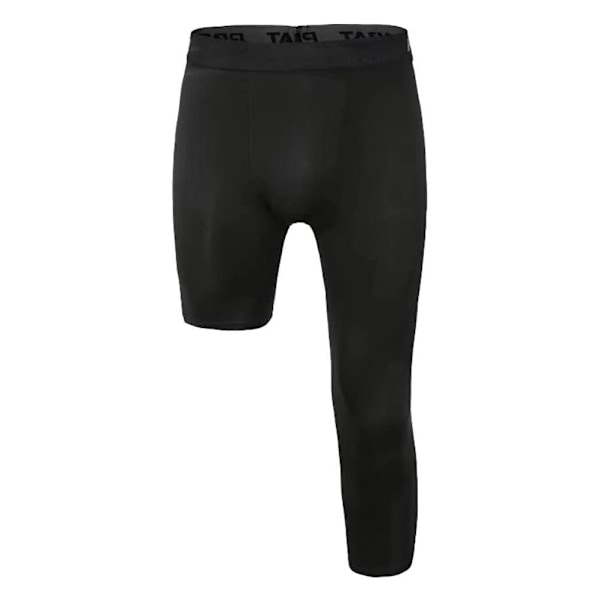 Herre 3/4 Single Leg Kompression Tights Atletiske Leggings Hurtigtørrende Fitness Leggings Løb Tights Sports Træning Bukser