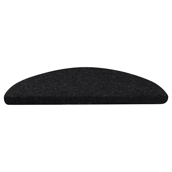 vidaXL Selvhæftende trappetrin 15 stk. 56x17x3 cm sort Black Black