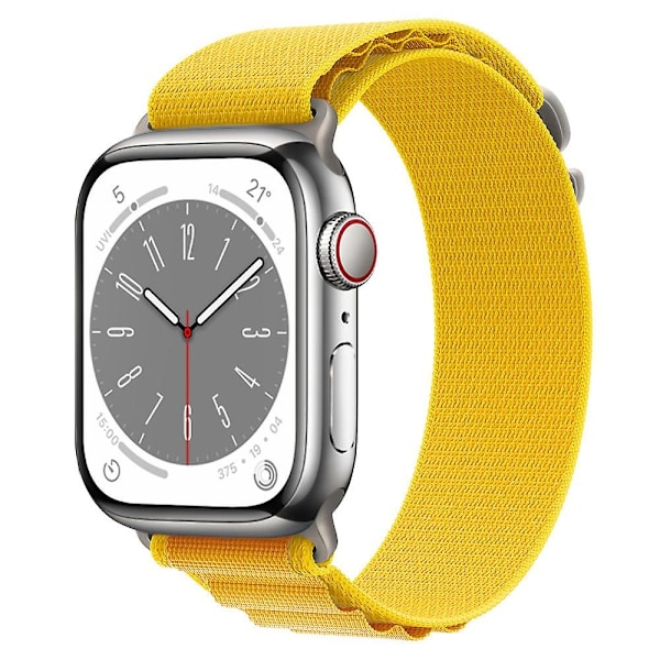 Alpine Loop -ranneke Apple Watch -rannekkeeseen 49mm 44mm 40mm 45mm 41mm 42mm 38mm 38 40 44 45 Mm rannekoru Iwatch Ultra Series 7 6 3 Watch 8 42 44 45 49mm 42 44 45 49mm yellow