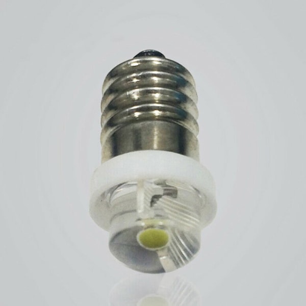 3/4,5/6V 0,5W Lommelygte Pære 6000K Hvid LED E10 Sokkel 6V